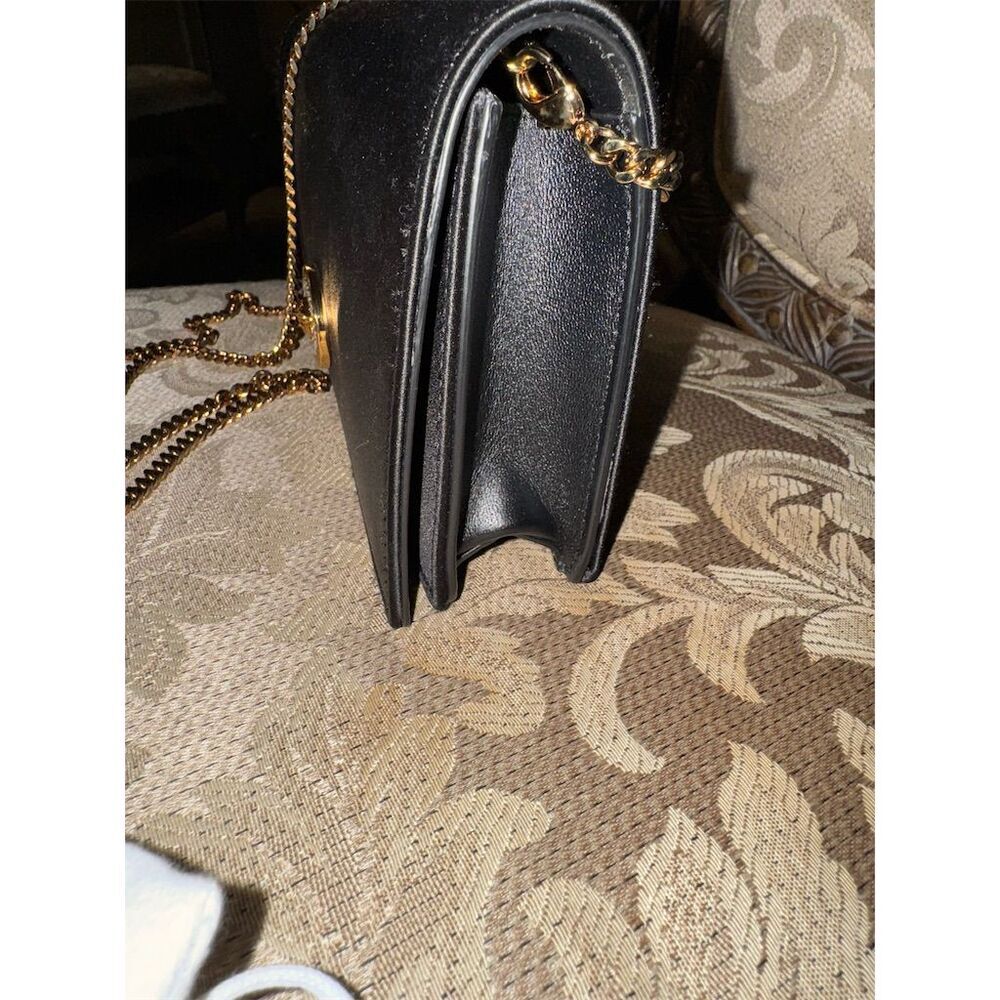 Versace Women's Black Silk Clutch Crossbody Bag with Medusa Emblem - Picture 5 of 14